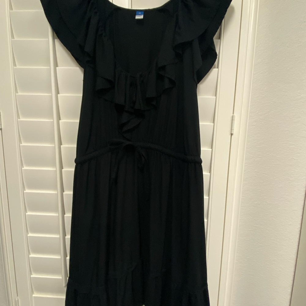 Old Navy Black Ruffle-Trim Mini Dress 2X - Picture 3 of 9